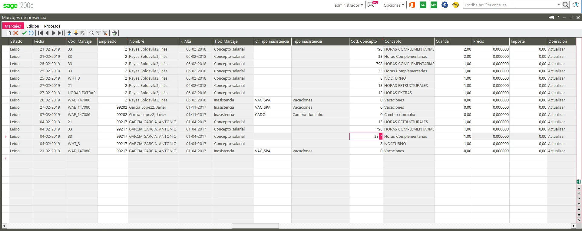 Sage Control Horario — Screenshots 2