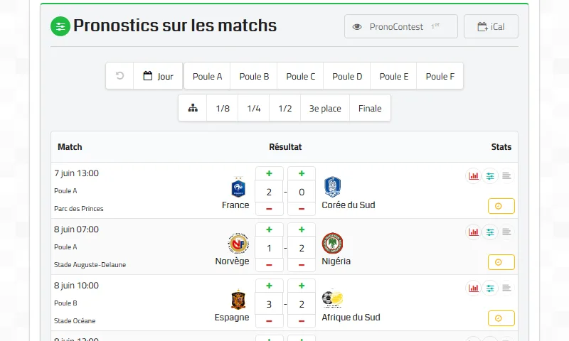 PronoContest — Screenshots 1
