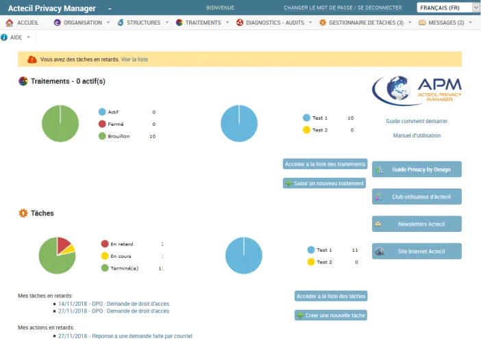 Actecil Privacy Manager (APM) — Screenshots 1