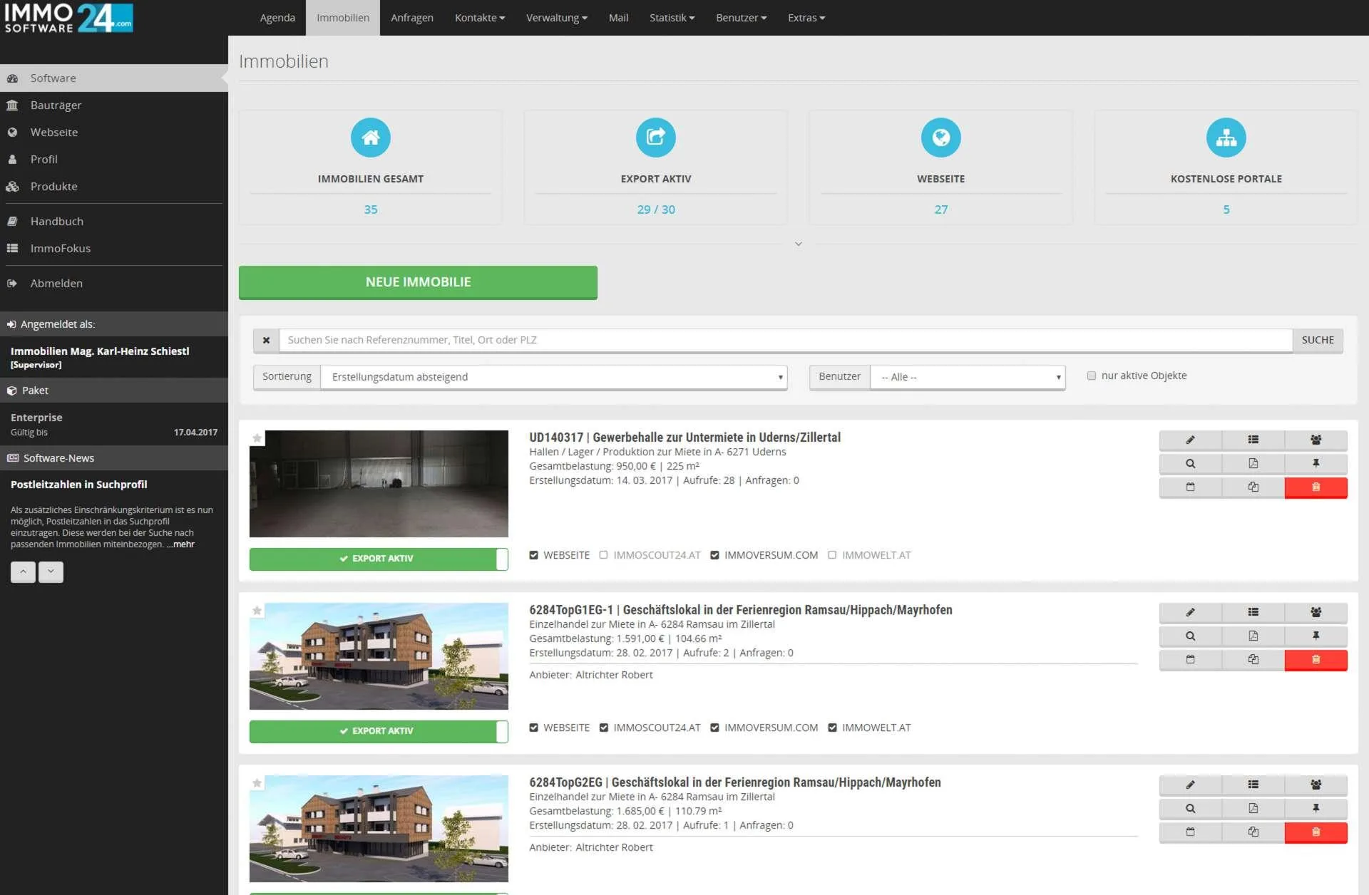 ImmoSoftware24 — Screenshots 1