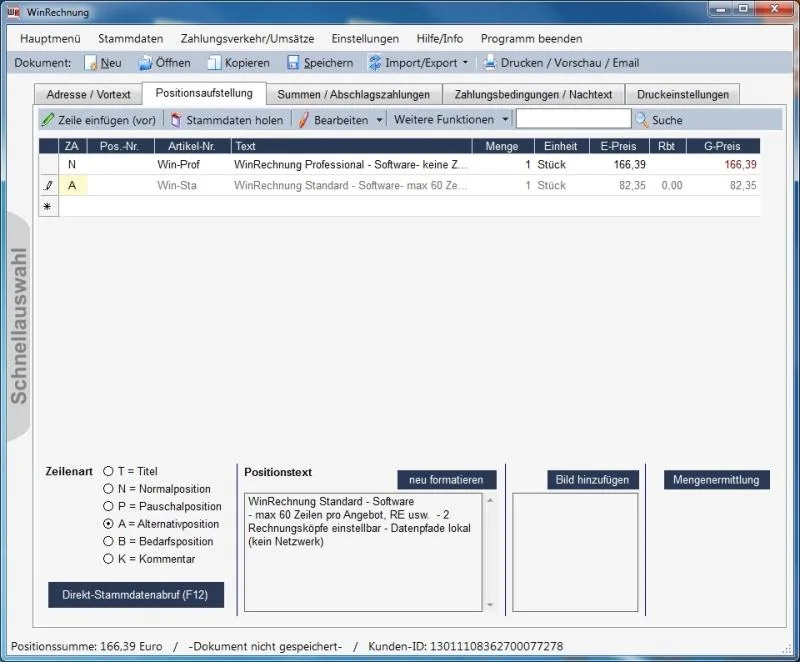 WinRechnung — Screenshots 4