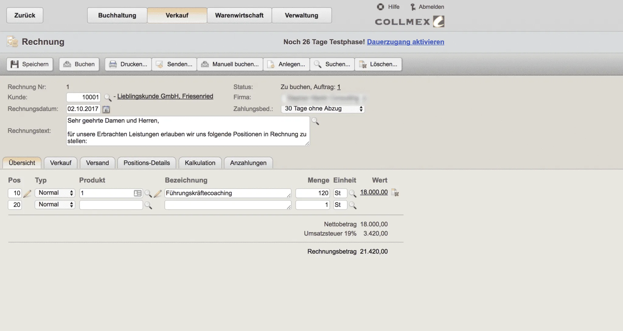 Collmex rechnung — Screenshots 1
