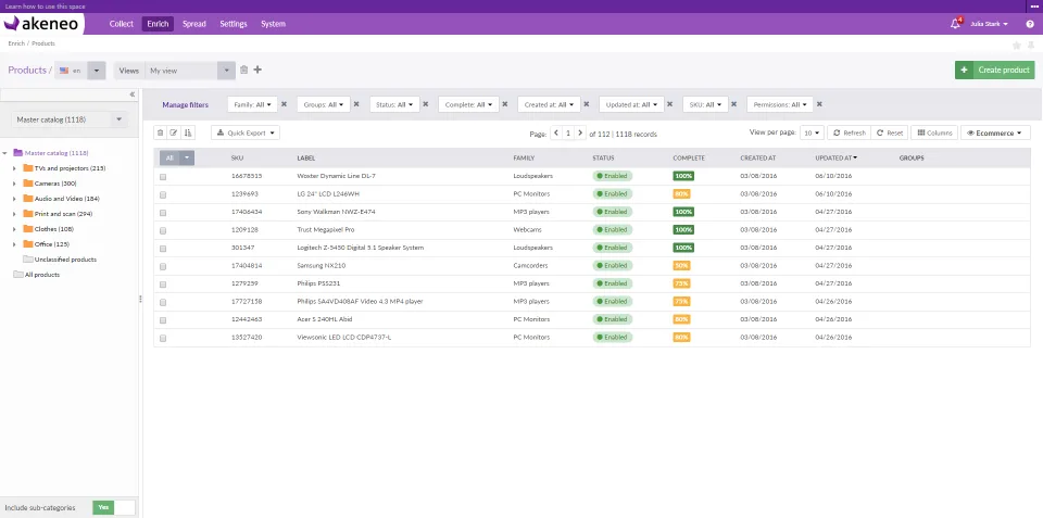 Akeneo PIM — Screenshots 2