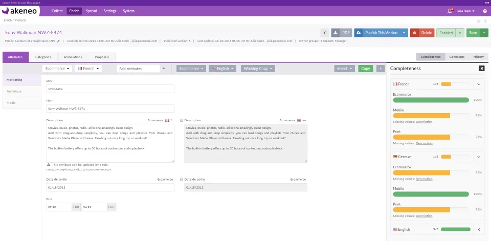 Akeneo PIM — Screenshots 3