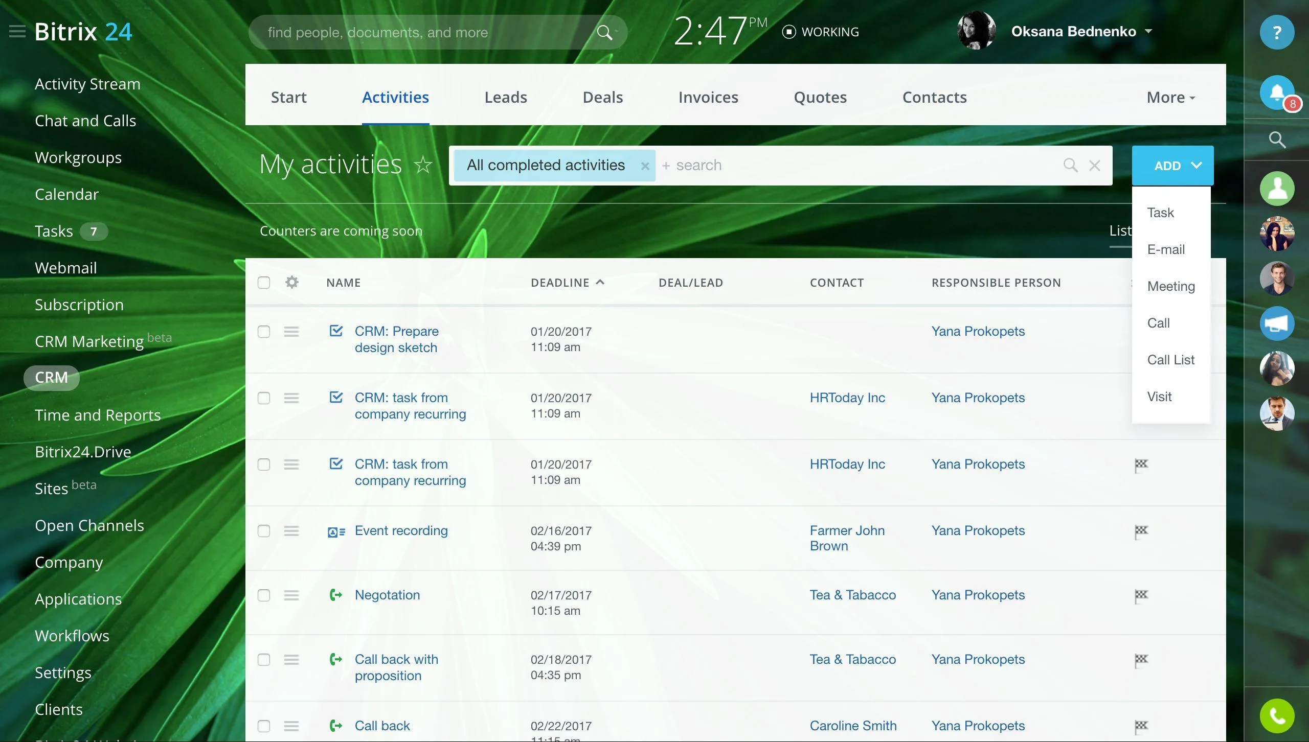 Bitrix24 screenshot