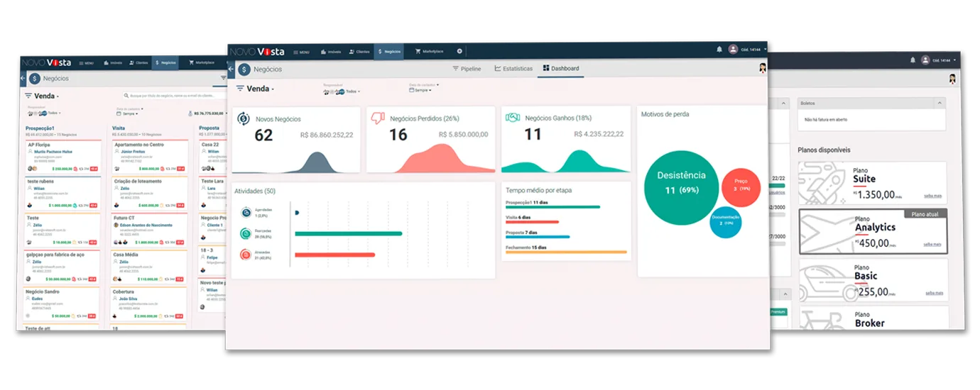 Vista CRM — Plataforma CRM para gerir sua imobiliária
