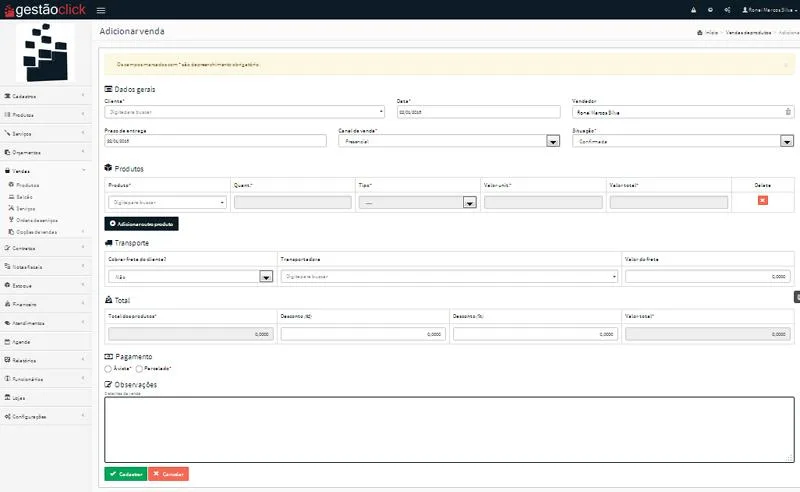 Gestão Click — Um ERP com dezenas de funcionalidades