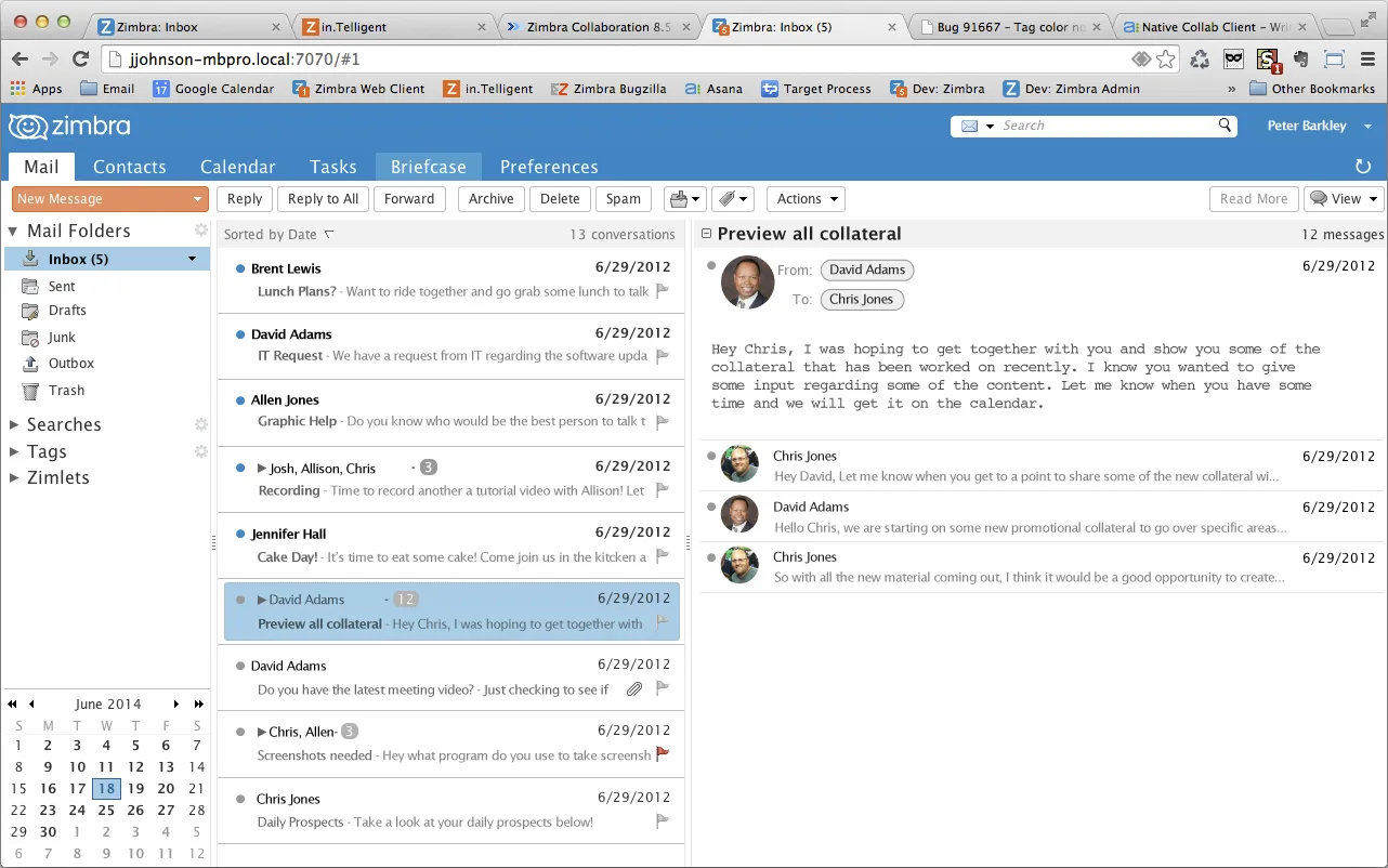 Zimbra — Screenshots 1