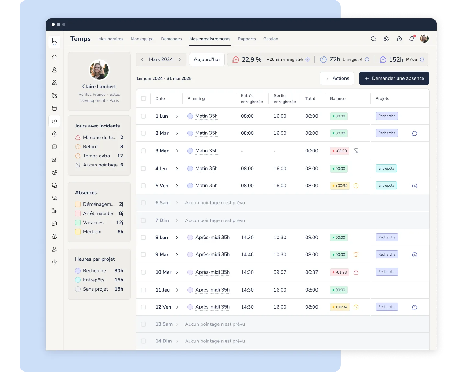 Bizneo Time Manager — Captures d'écran 5
