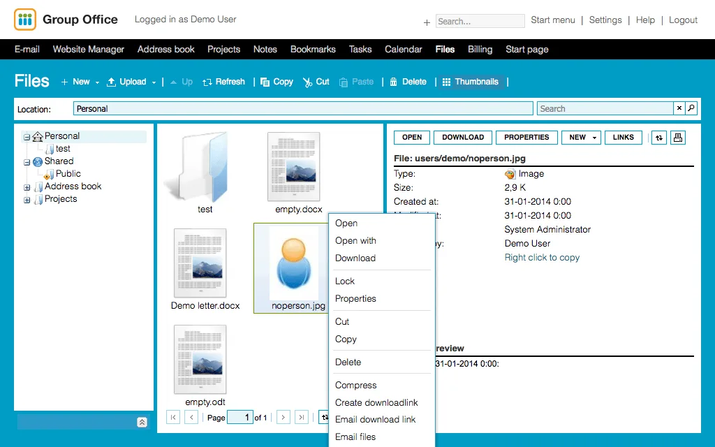 Group Office — Screenshots 3