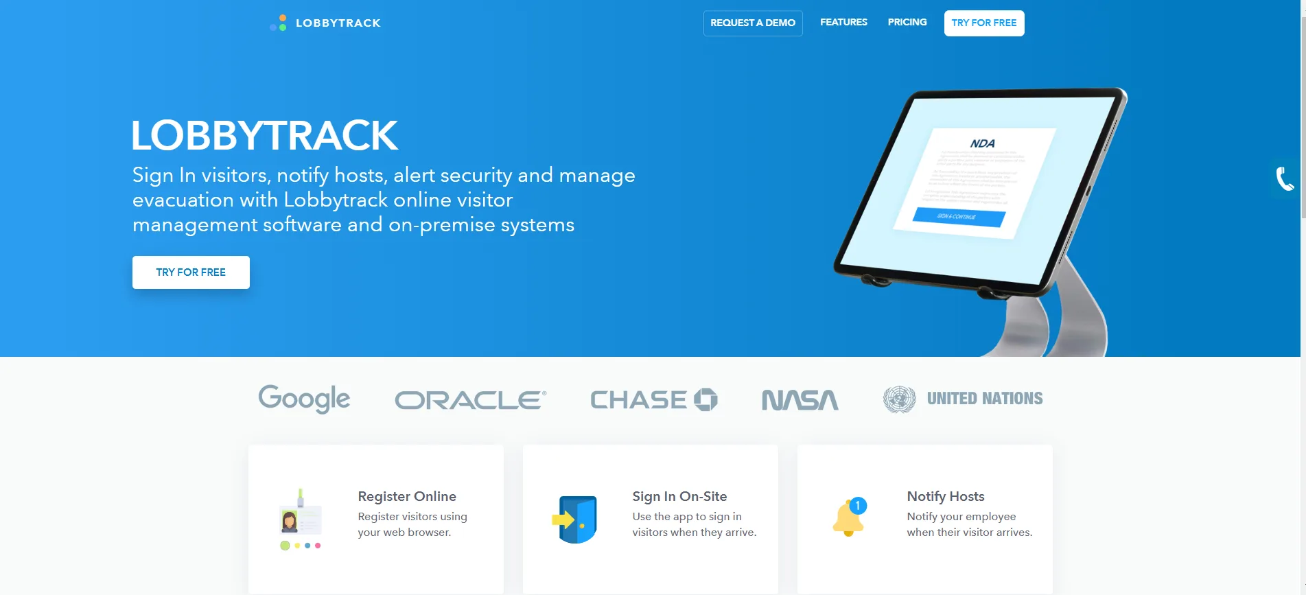 Lobbytrack — online visitor management software