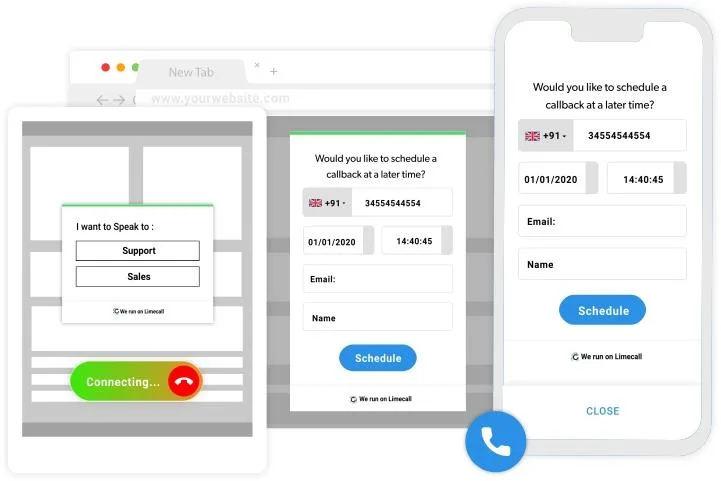 Limecall — Callback within 28 seconds to assist your visitors
