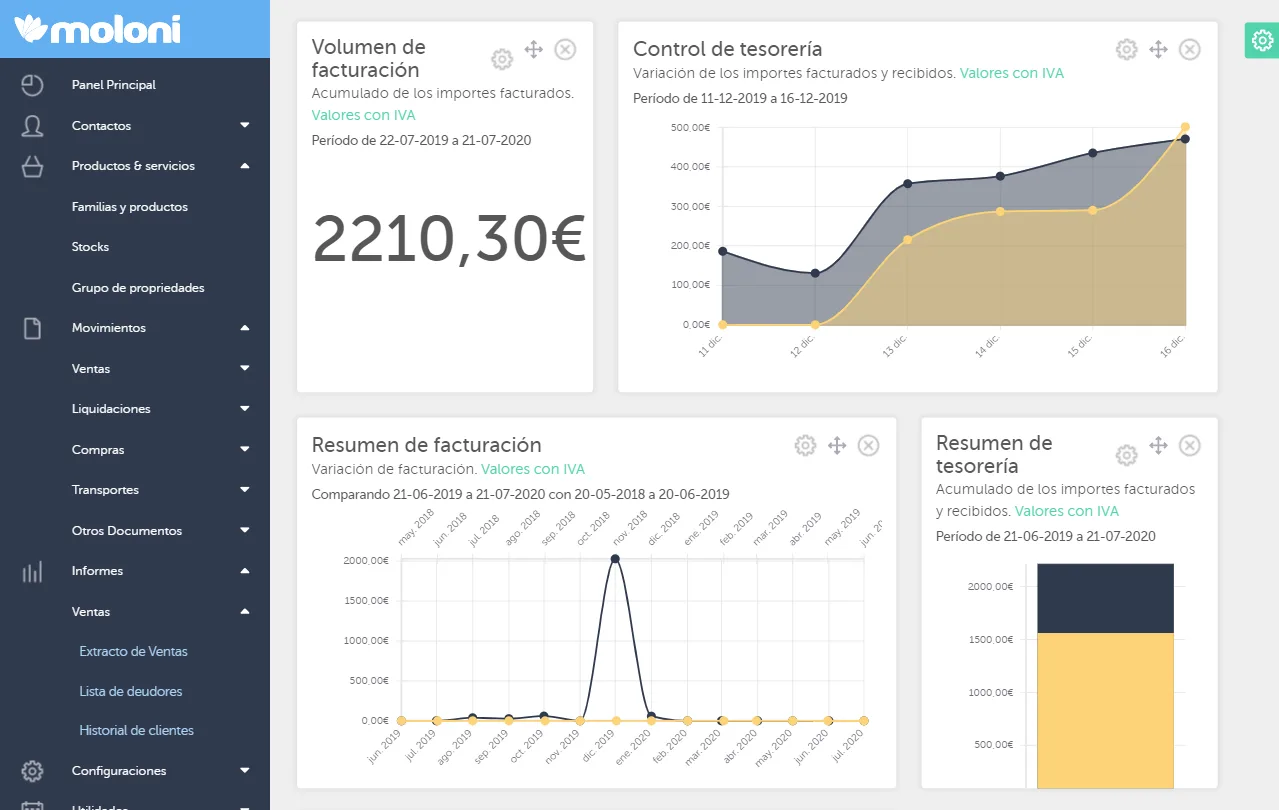 Moloni — Screenshots 1