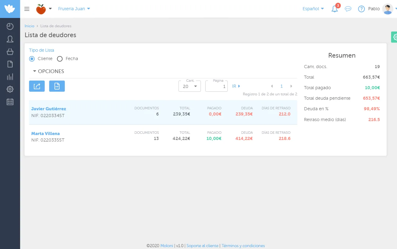 Moloni — Screenshots 4