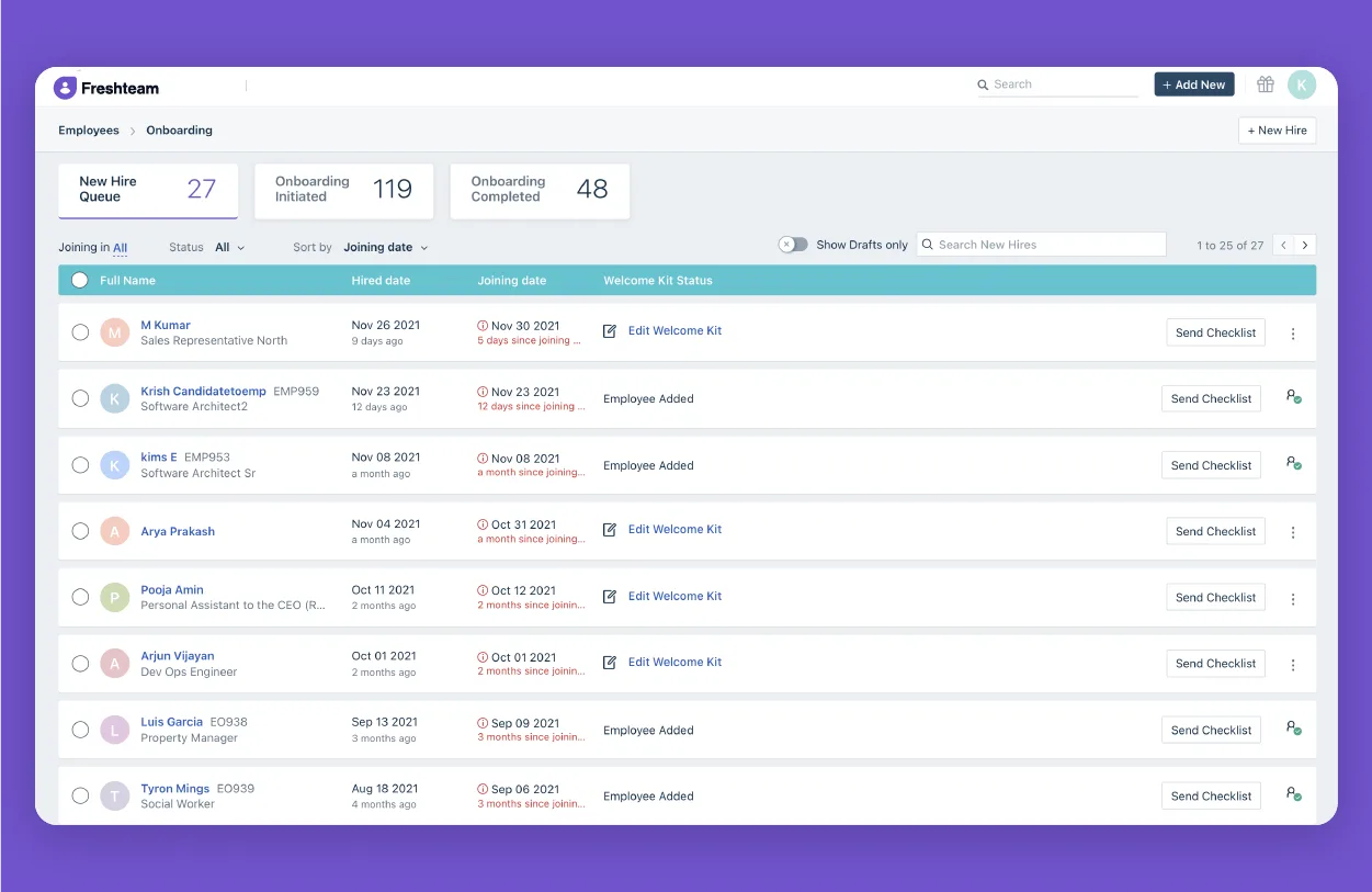 Freshteam — Screenshots 3