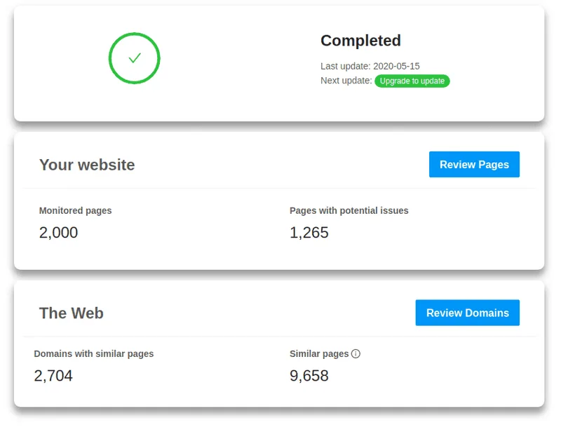 Plagiashield — Screenshots 1