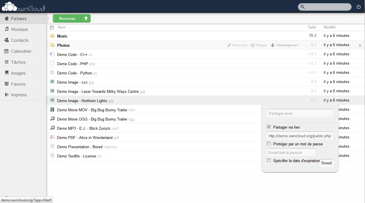 ownCloud — Screenshots 1