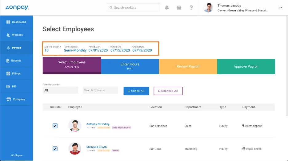 OnPay CRM — Screenshots 1