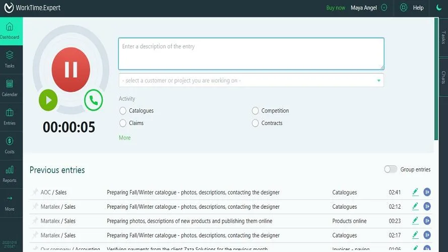 Worktime Expert — Screenshots 1