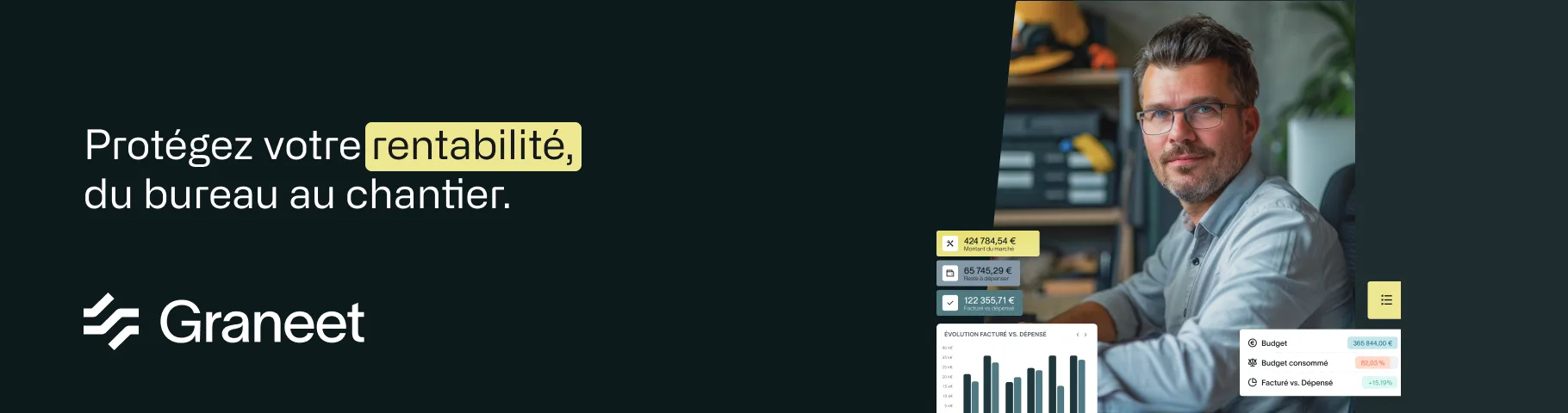 Graneet — L'ERP BTP moderne pour protéger la rentabilité  des PME