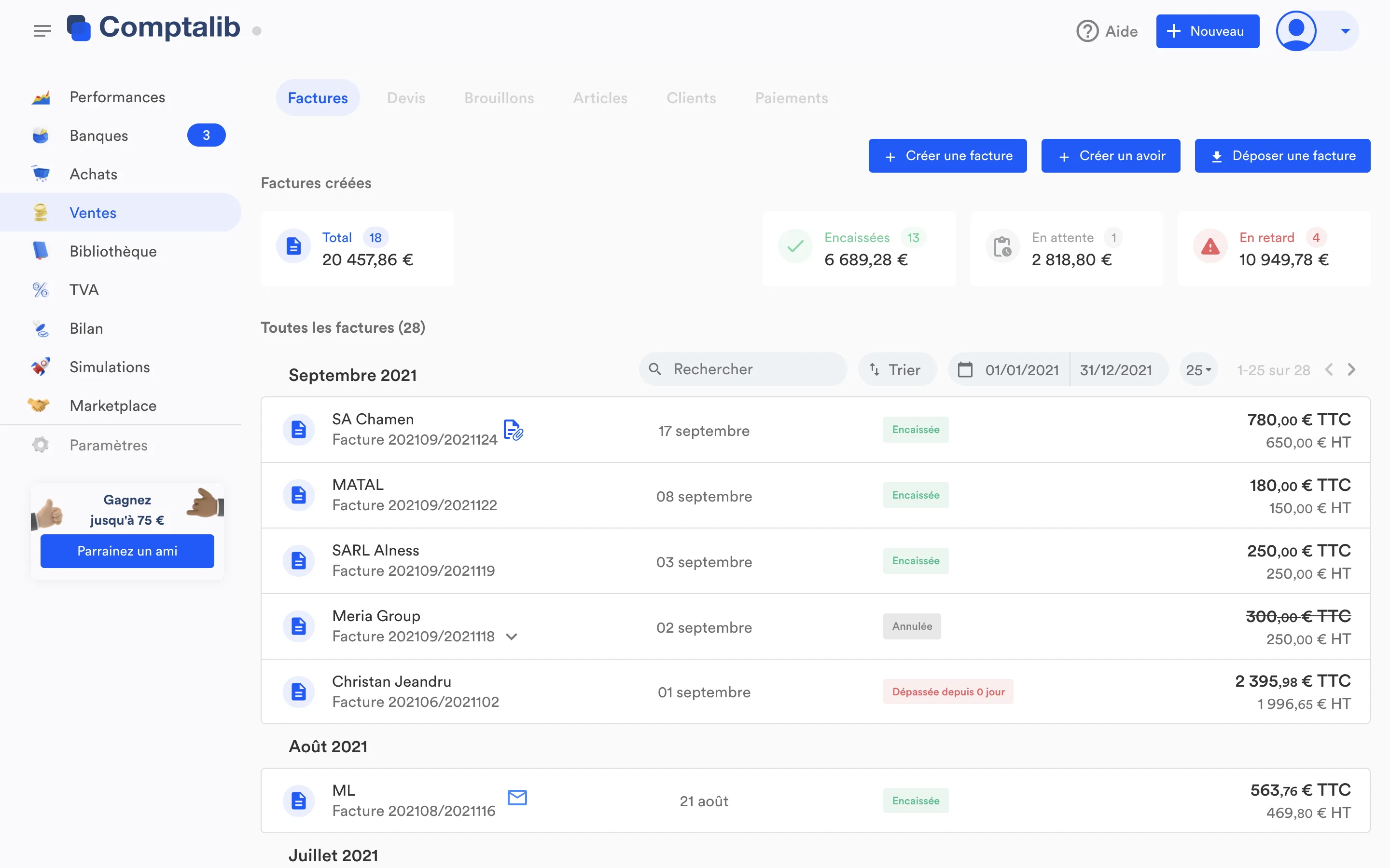 Comptalib — Screenshots 1