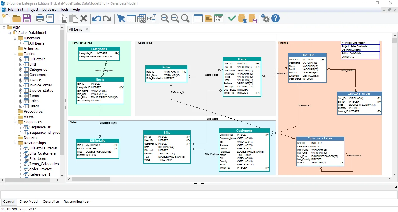 ERBuilder Data Modeler — Screenshots 1