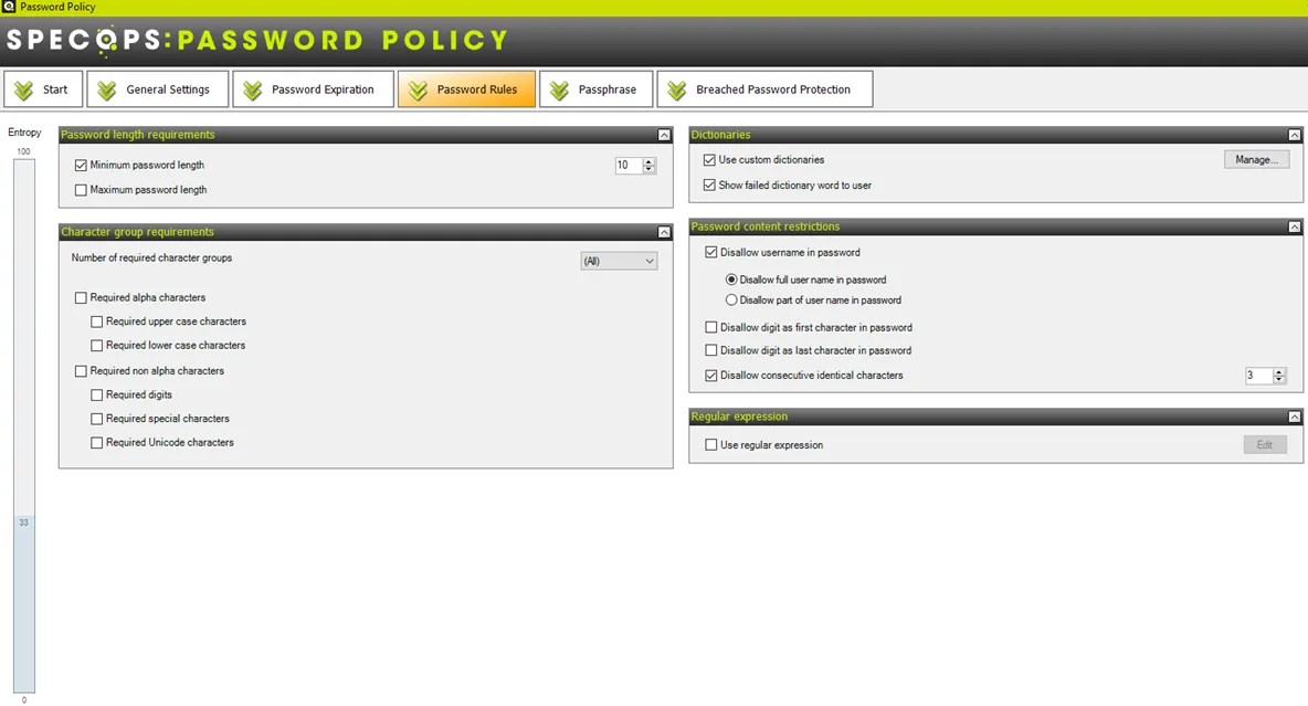Specops Password Policy — Screenshots 2