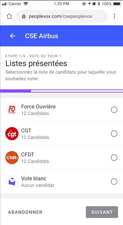 People Vox - Vote électronique — Captures d'écran 5