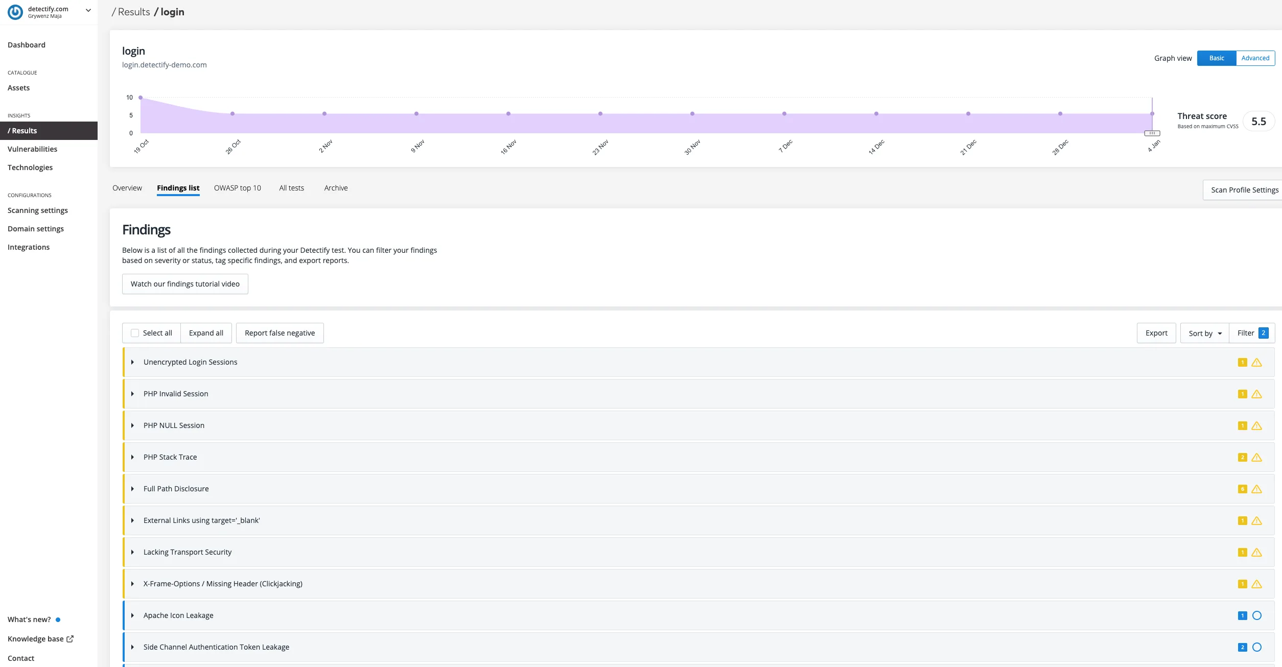 Detectify — Screenshots 2