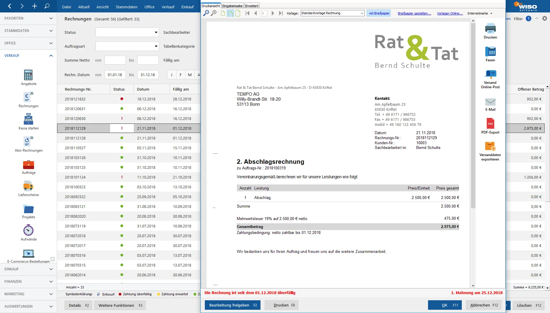 WISO MeinBüro — Screenshots 1