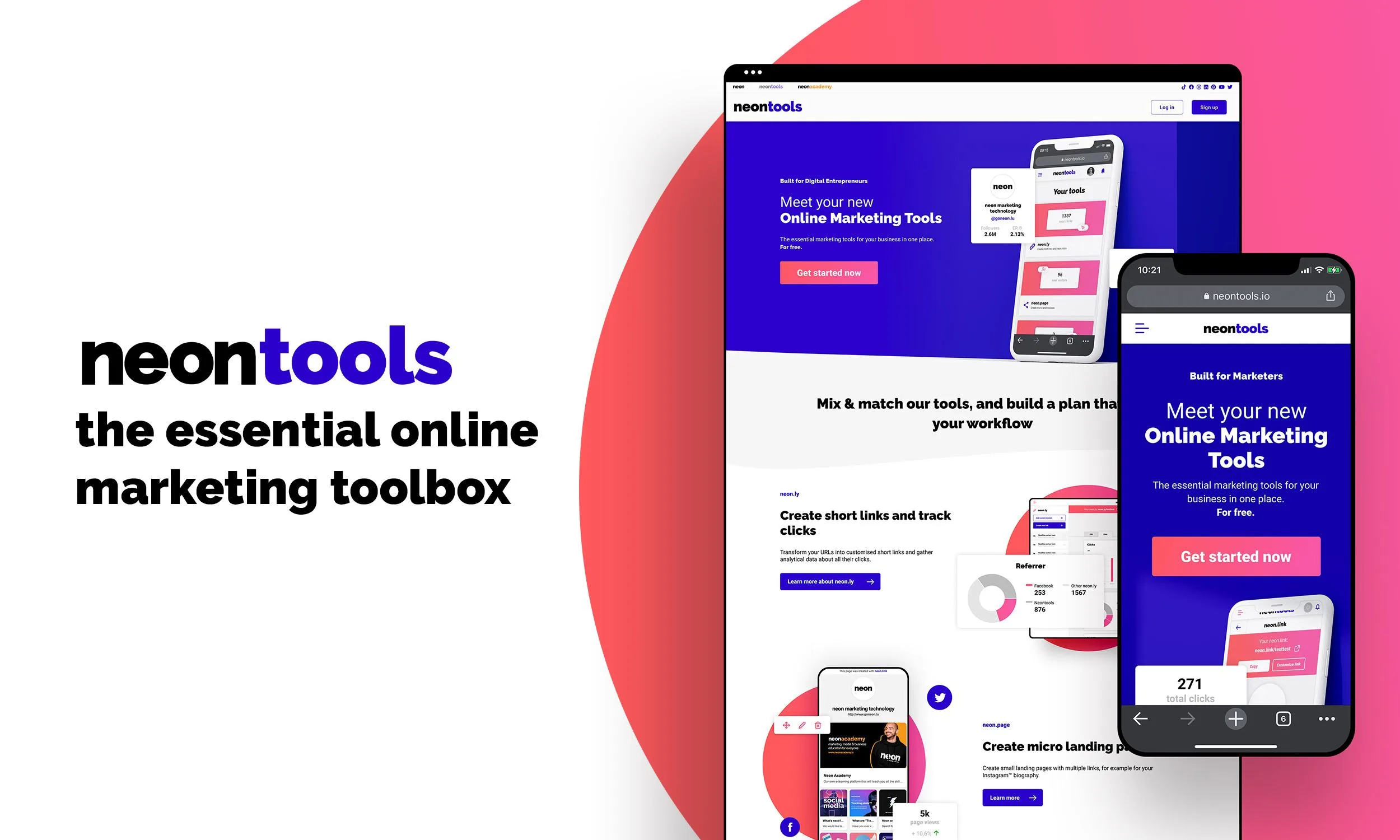 Neontools — Free essential marketing toolbox.