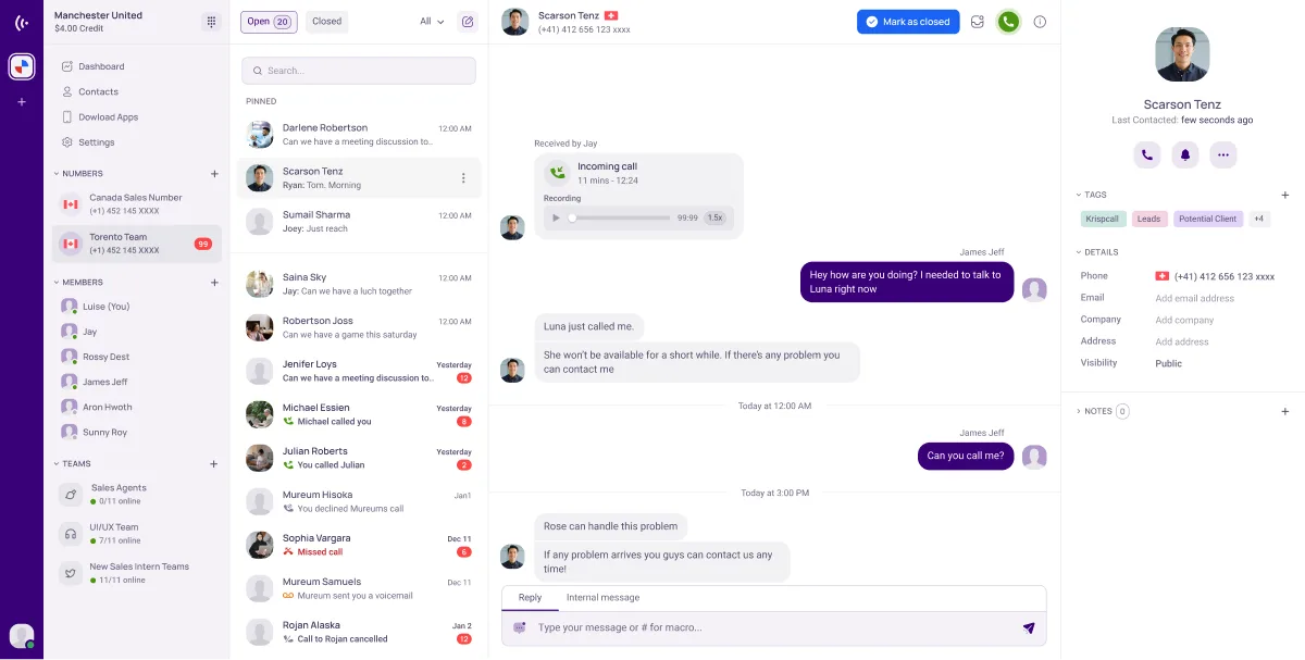 KrispCall — Screenshots 2