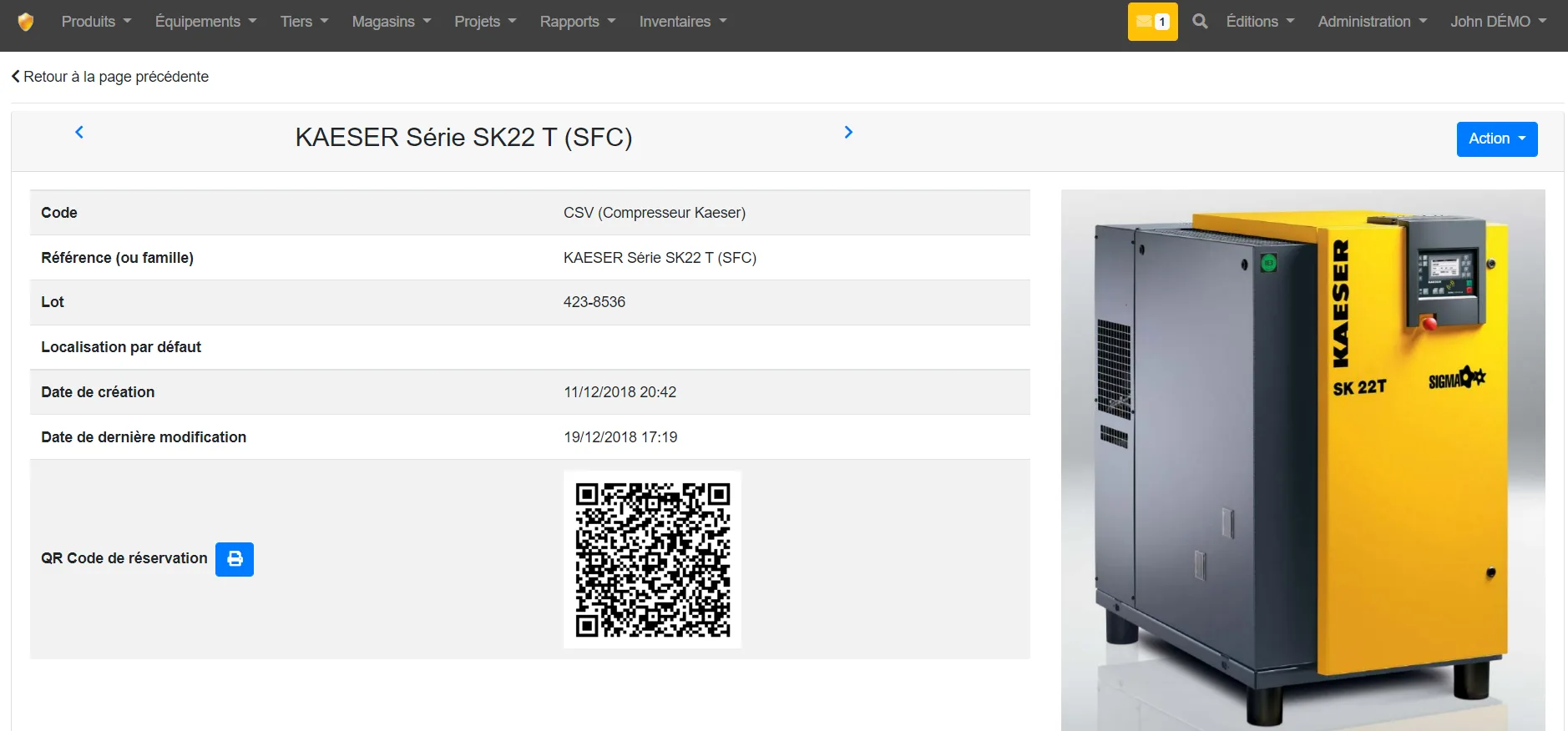 GSE-Web (Gestion de stock) — Screenshots 1