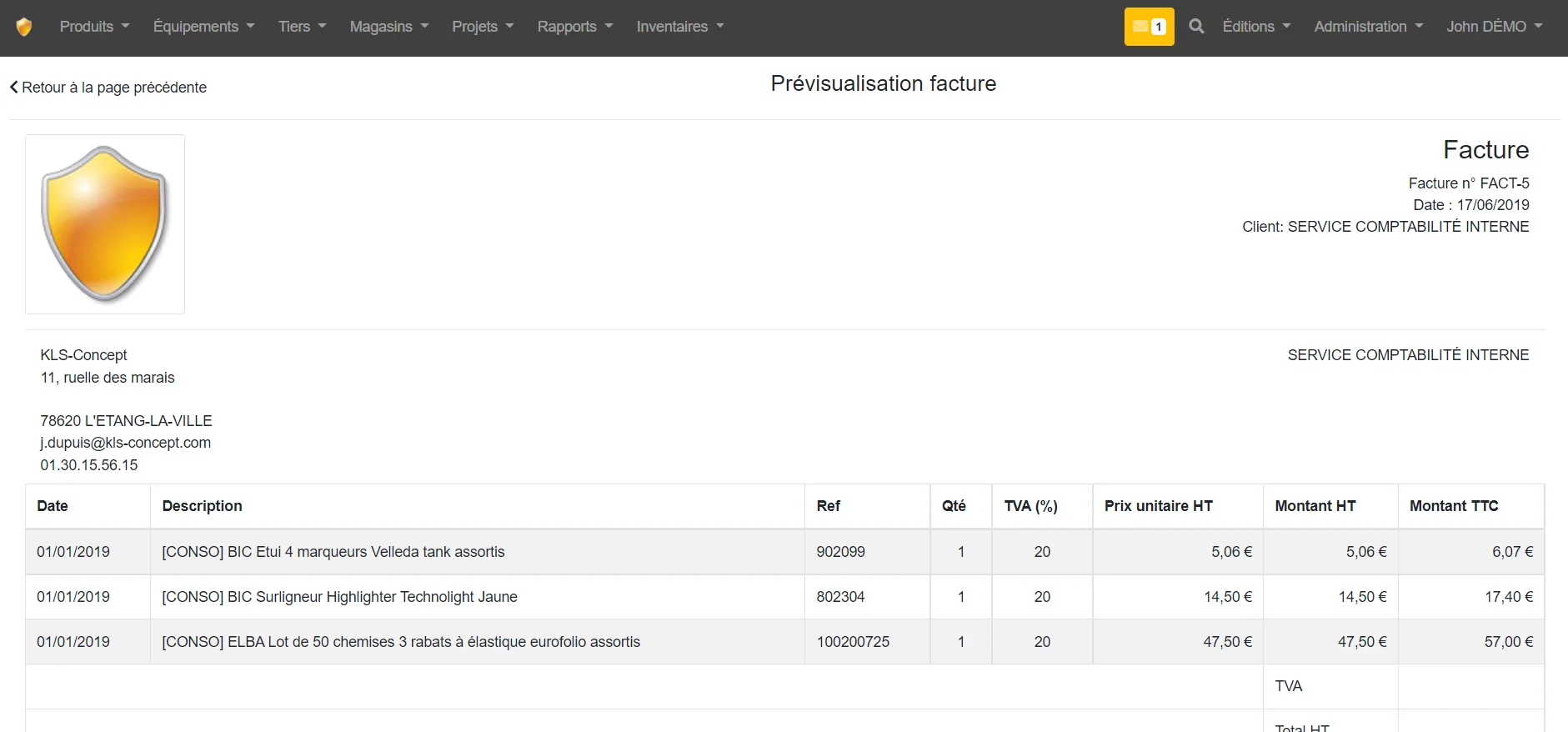 GSE-Web (Gestion de stock) — Screenshots 6