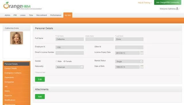OrangeHRM — A global HR solution system