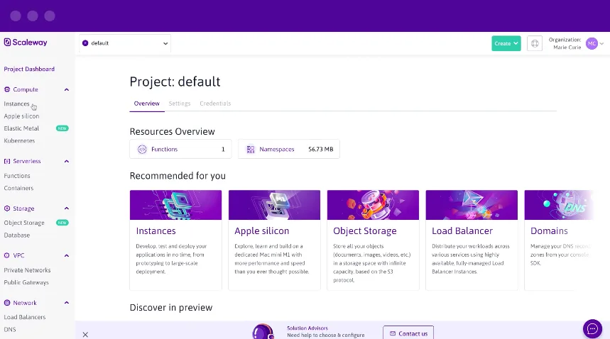 Scaleway — Screenshots 1