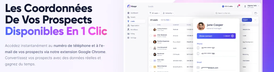 KASPR — Instant Access to Accurate European Contact Data