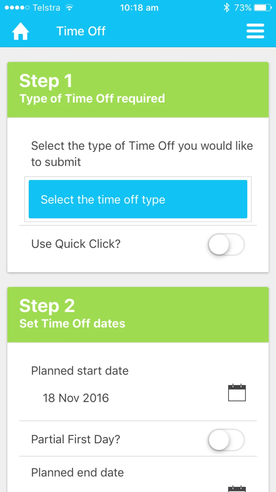 AppsForOps Time Off — Screenshots 2
