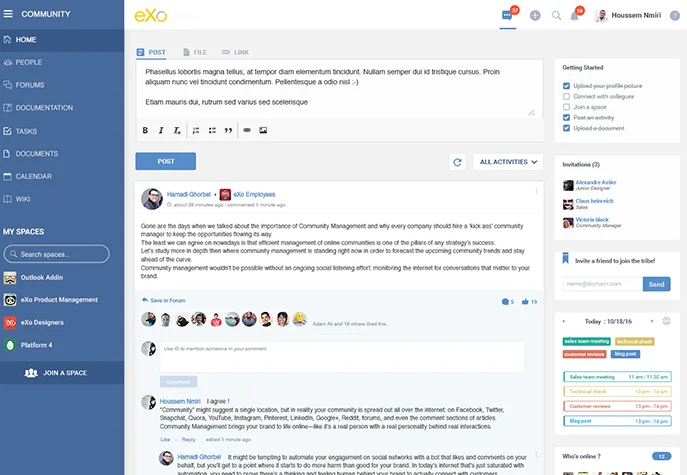 eXo Platform — Screenshots 1