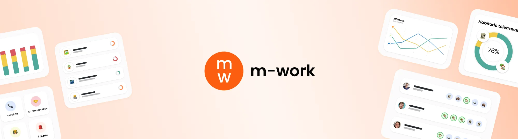 m-work — Remote work monitoring and simplified shared desk management