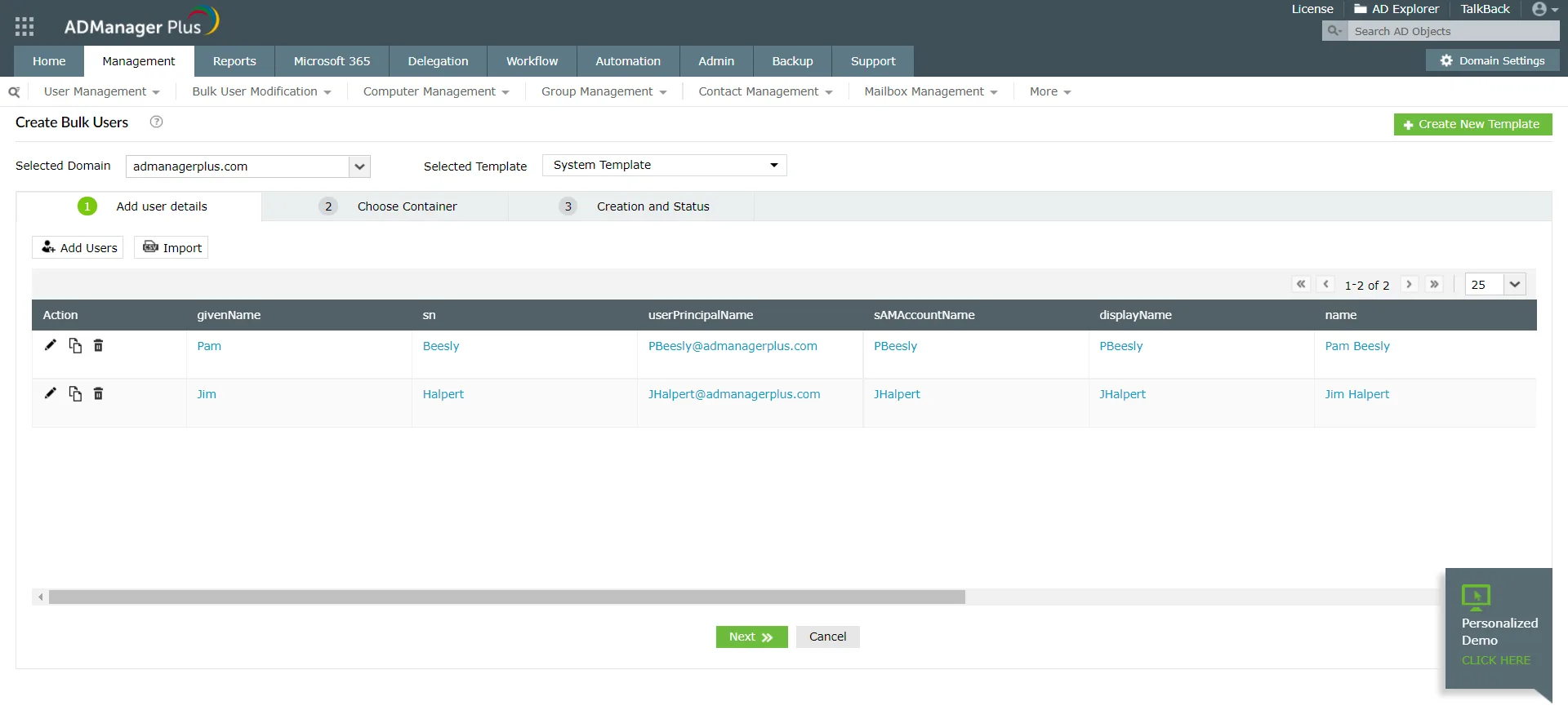 ManageEngine ADManager Plus — Screenshots 4