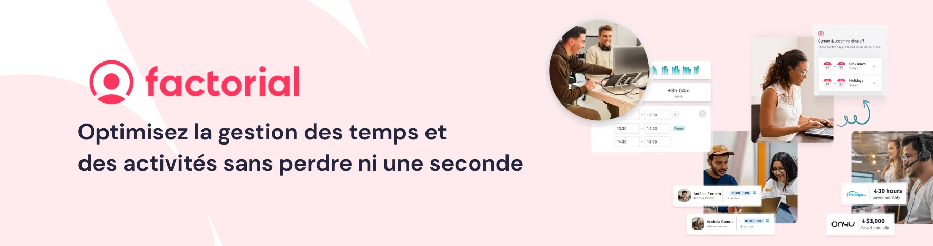 Factorial Suivi du Temps — La gestion du temps et des absences évolutive pour PME