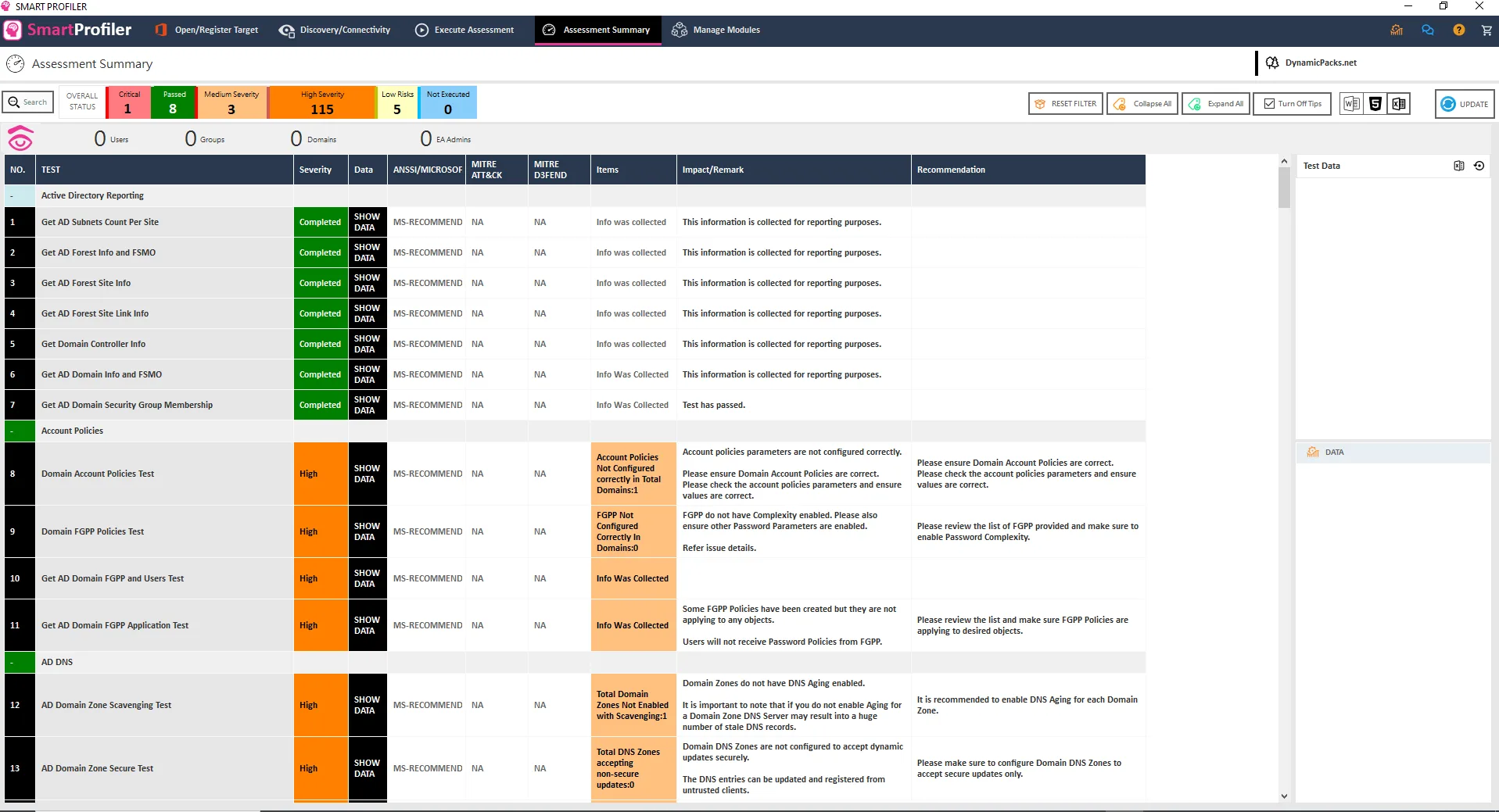 SmartProfiler for AVD — Active Directory Security Assessment Tool