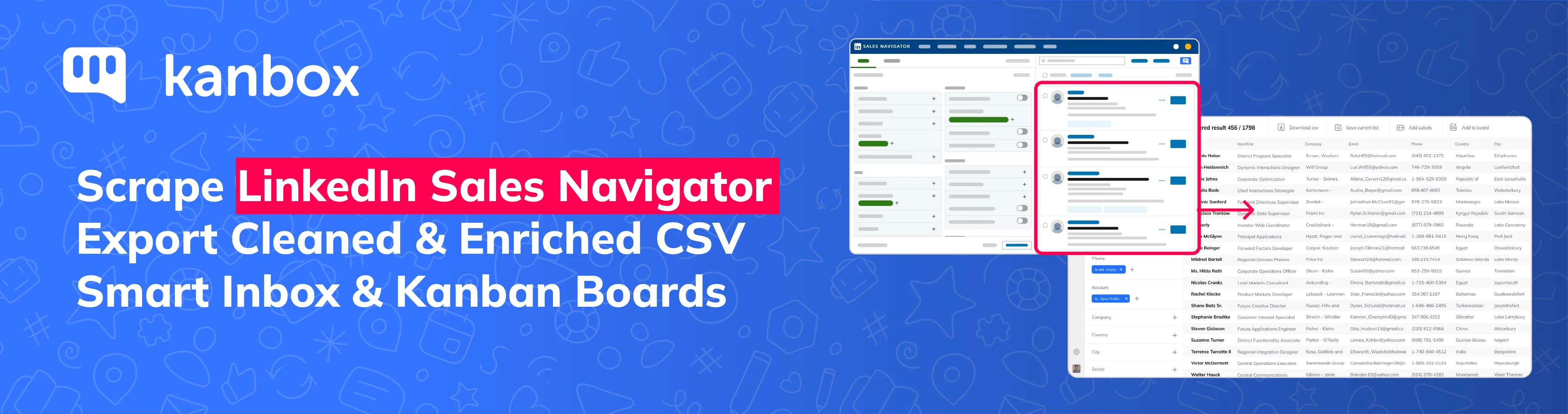 Kanbox — Linkedln Sales Navigator Scraper, Smart Inbox extension
