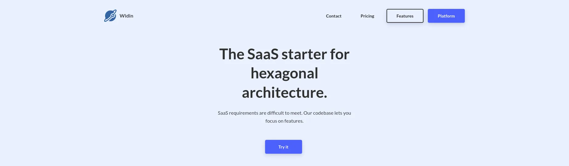 Widin — The SaaS starter for hexagonal architecture.