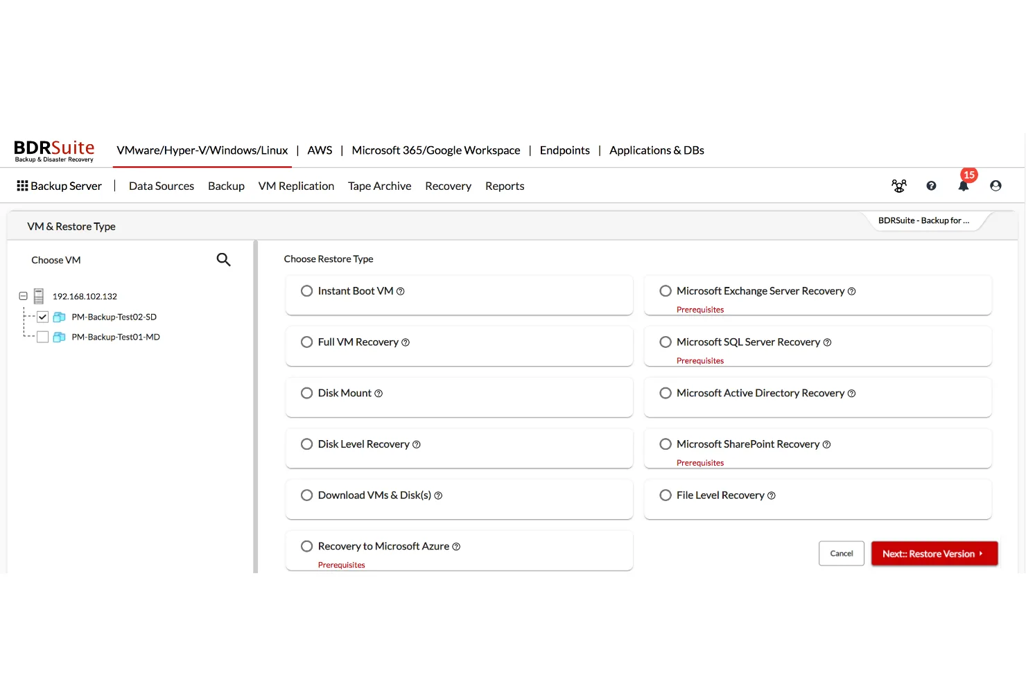 BDRSuite — Screenshots 1