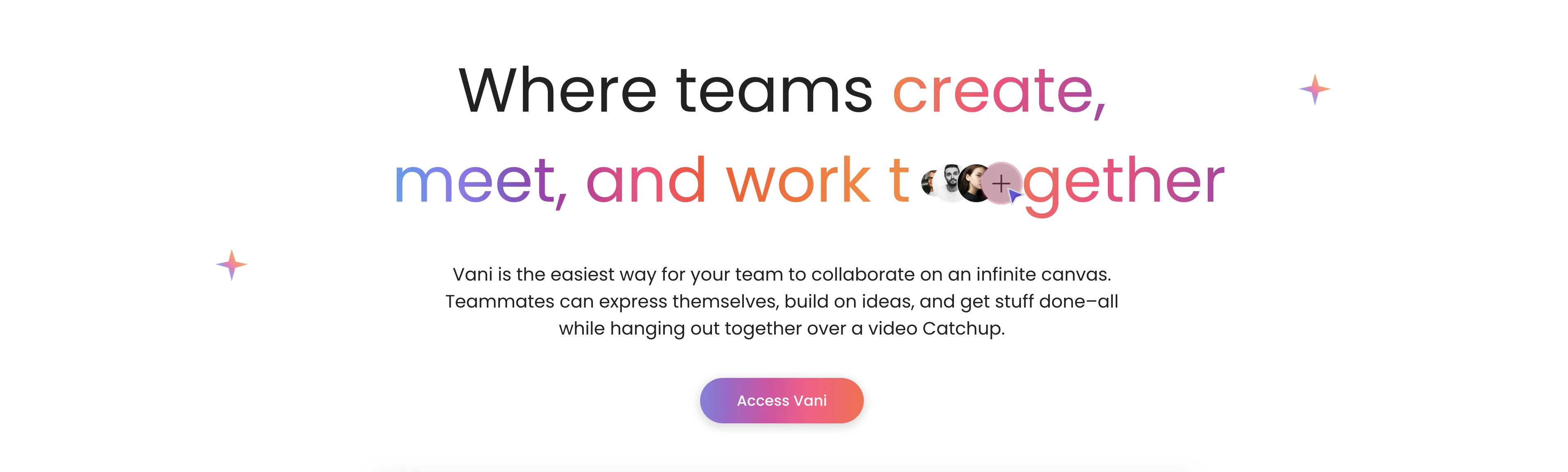 Vani — The intelligent visual collaboration platform for your team.