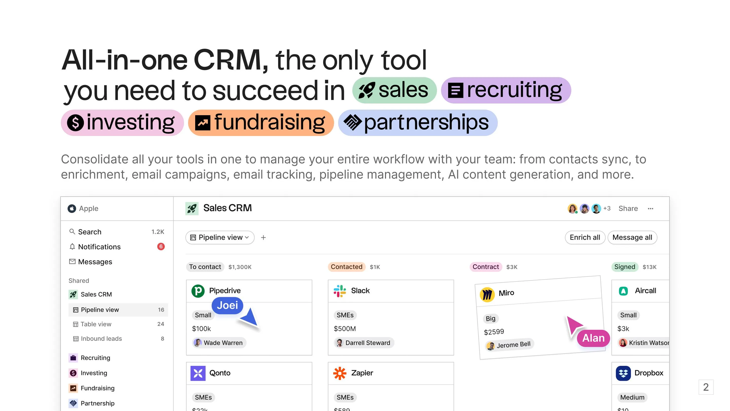 Folk — Le CRM tout-en-un qui gère tous vos contacts