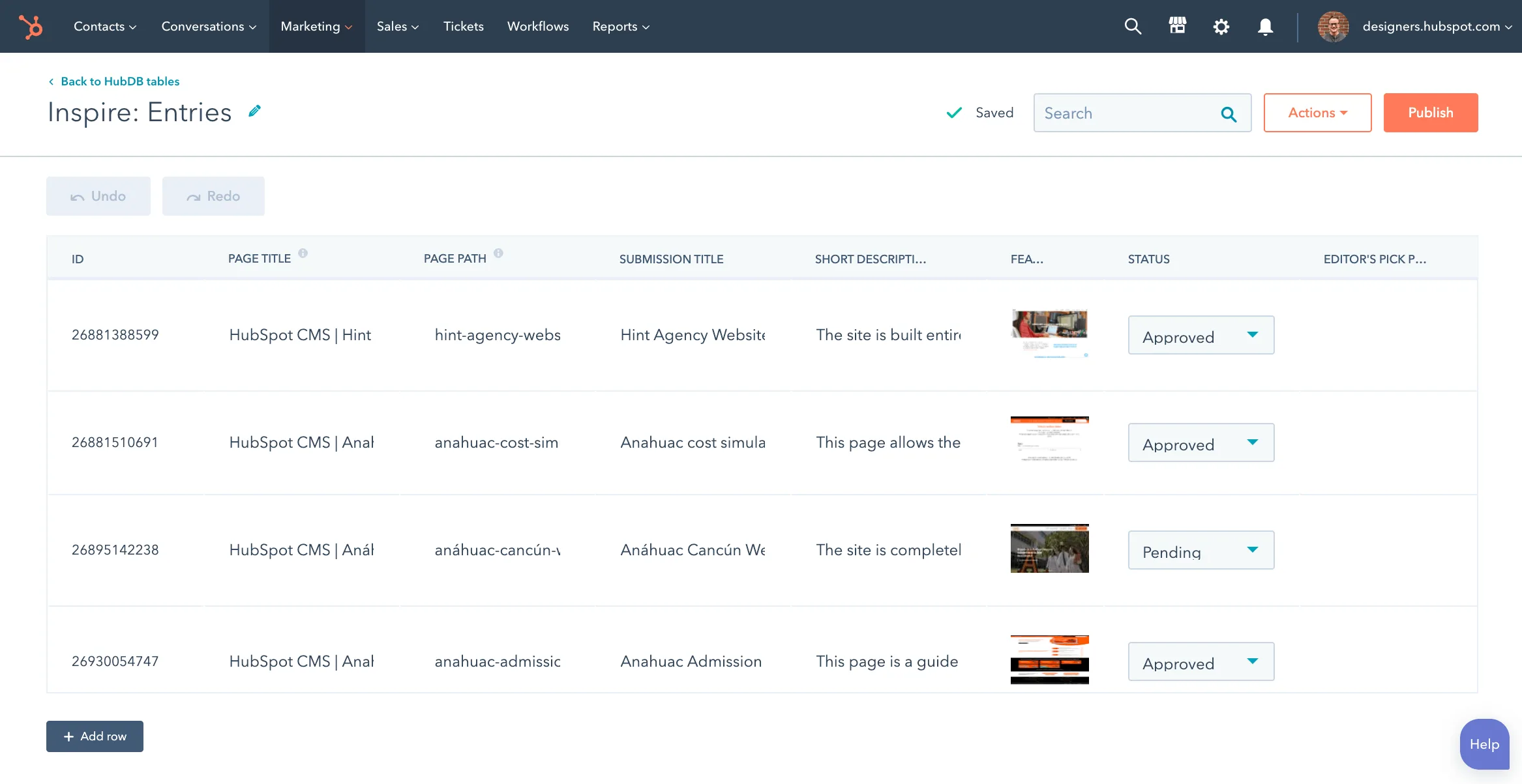 Hub CMS — Screenshots 2