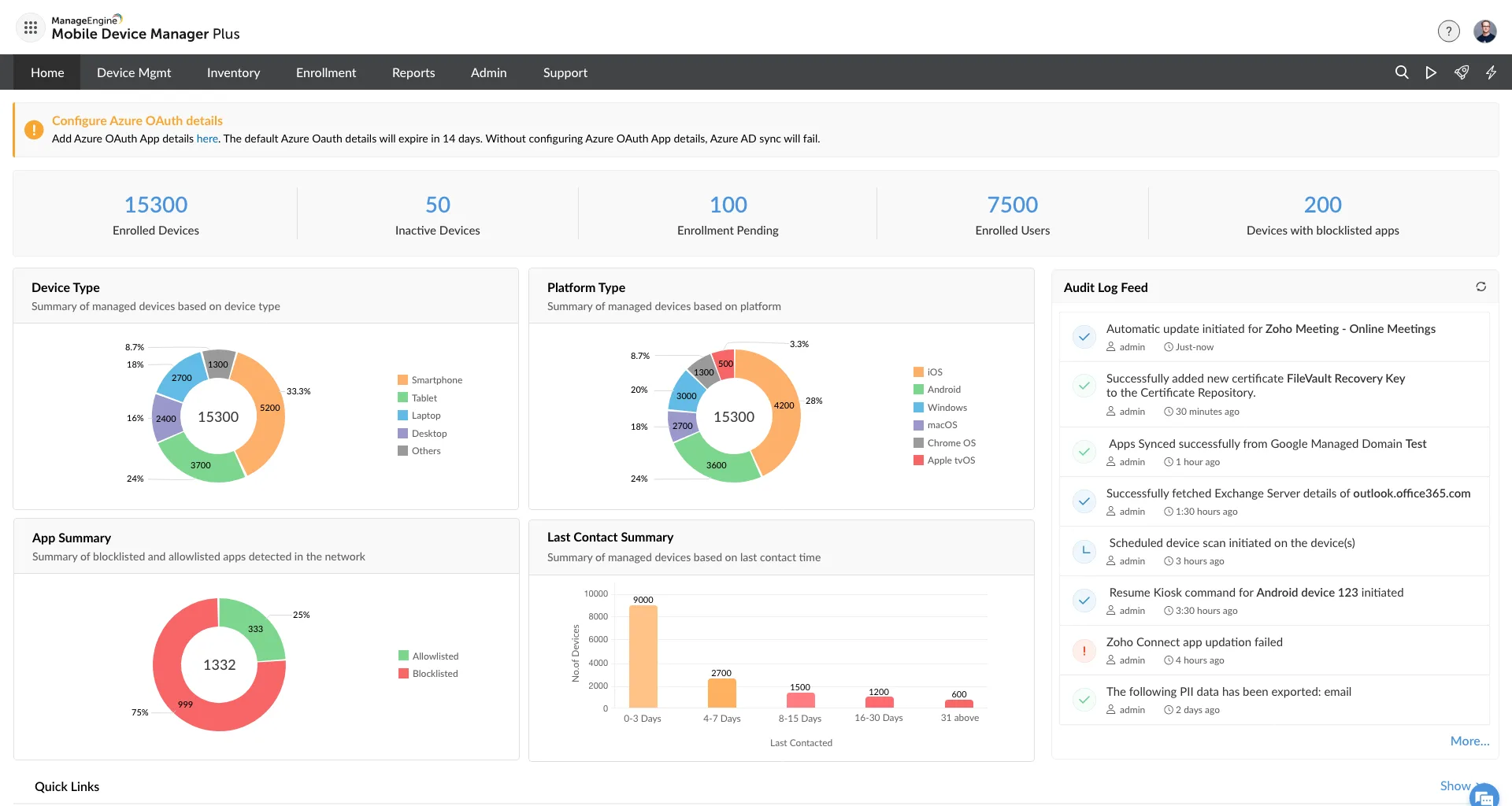 Mobile Device Manager Plus — Screenshots 1